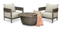 Gray Round 3 Piece Patio Set - Marana-4