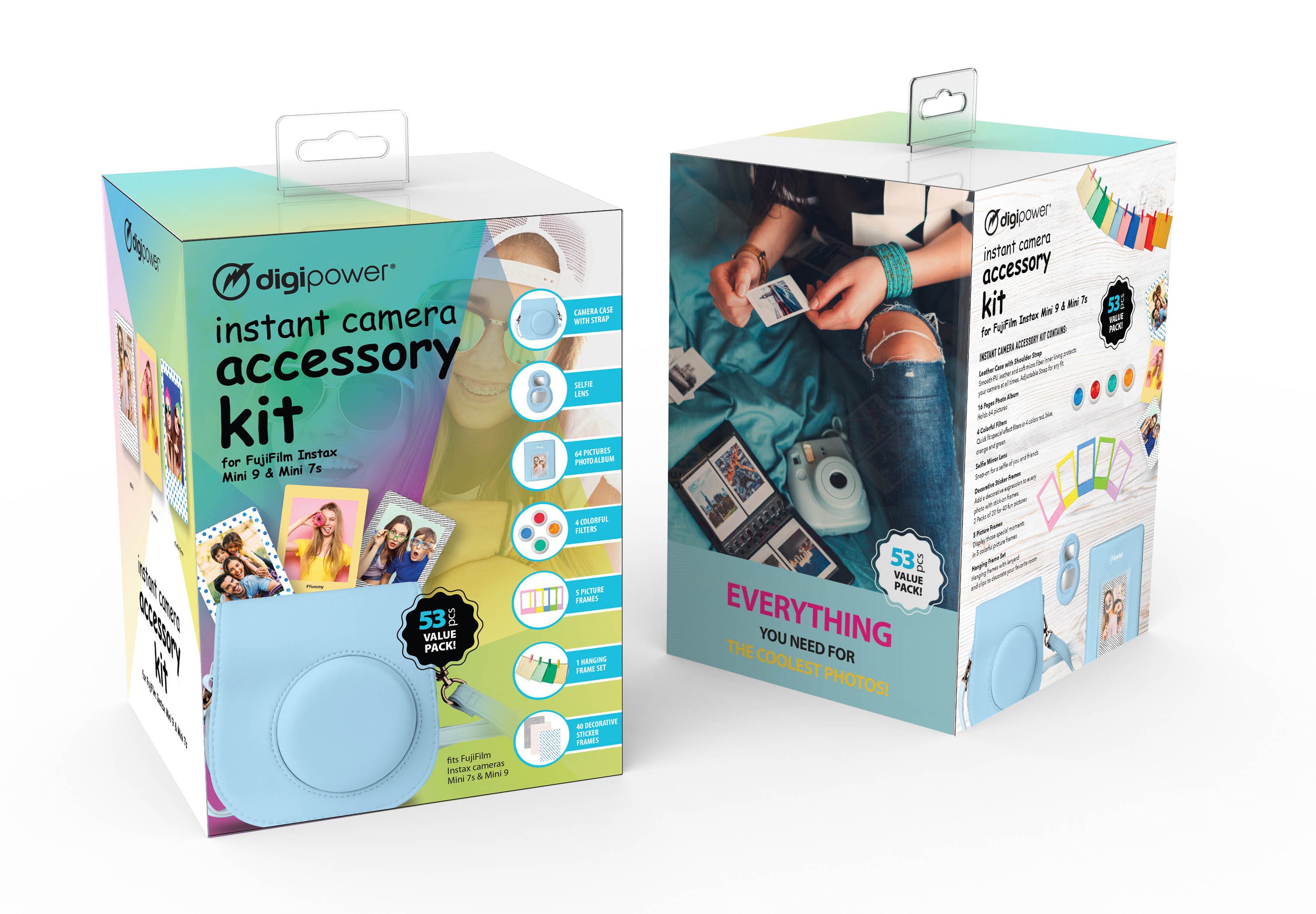 DPS-FJI9K-BL DigiPower Instant Camera Accessory Kit - Blue-1