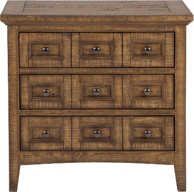 Rustic Nutmeg Brown Nightstand - Bay Creek