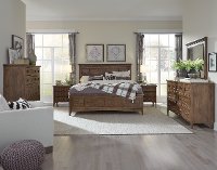Rustic Brown 4 Piece Queen Bedroom Set - Bay Creek