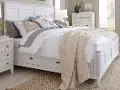 Cottage White Queen Storage Bed - Heron Cove