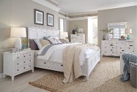 White 4 Piece California King Bedroom Set - Heron Cove