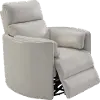 Mads Ivory Leather-Match Power Glider Swivel Recliner
