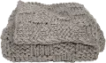 Taupe Chess Knit Throw Blanket