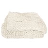 Natural Chess Knit Throw Blanket