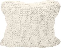 Natural Chess Knit Euro Sham with Down Insert