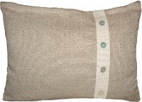Cream and Taupe Herringbone Standard Size Pillow Shams (Set of 2)