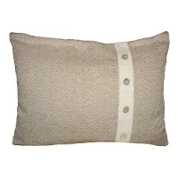 Cream and Taupe Herringbone King Size Pillow Shams (Set of 2)