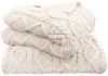 Cream Cable Knit Throw Blanket