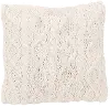 Clearance 18 Inch Cream Cable Knit Throw Pillow