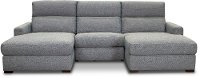 Gray and Navy 3-Piece Power Reclining Sectional Sofa - Angler