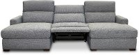 Gray and Navy 3-Piece Power Reclining Sectional Sofa - Angler-2