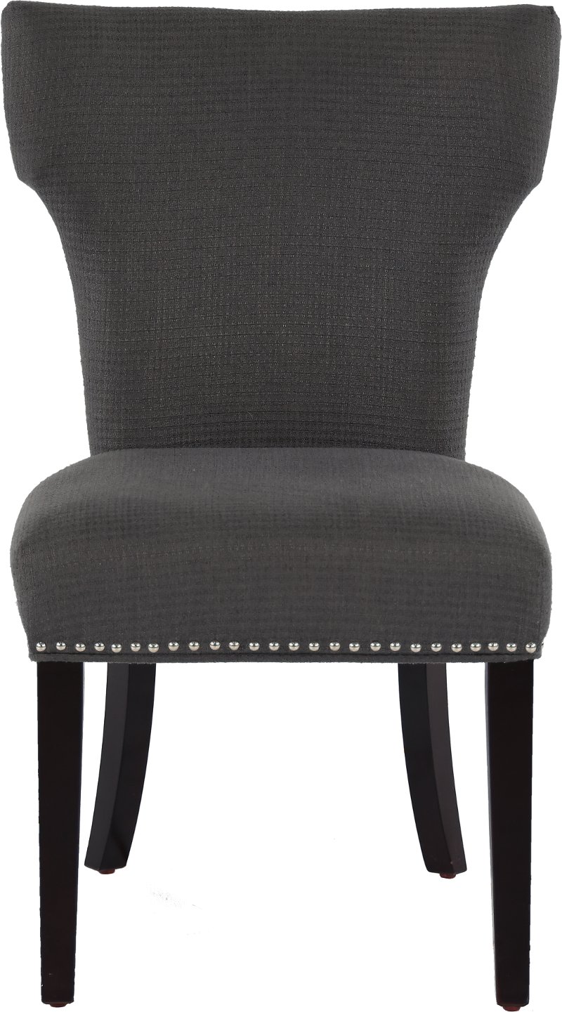 Dark Gray Upholstered Dining Room Chairs : Scargill Gray Upholstered
