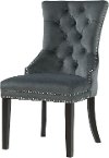 Dark Gray Upholstered Dining Room Chair - Adelle
