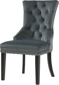 Dark Gray Upholstered Dining Room Chair - Adelle