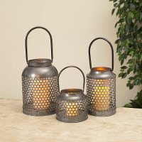4 Inch Galvanized Metal Lantern