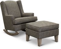 Briar Brown 2 Piece Rocking Chair with Ottoman - Willow
