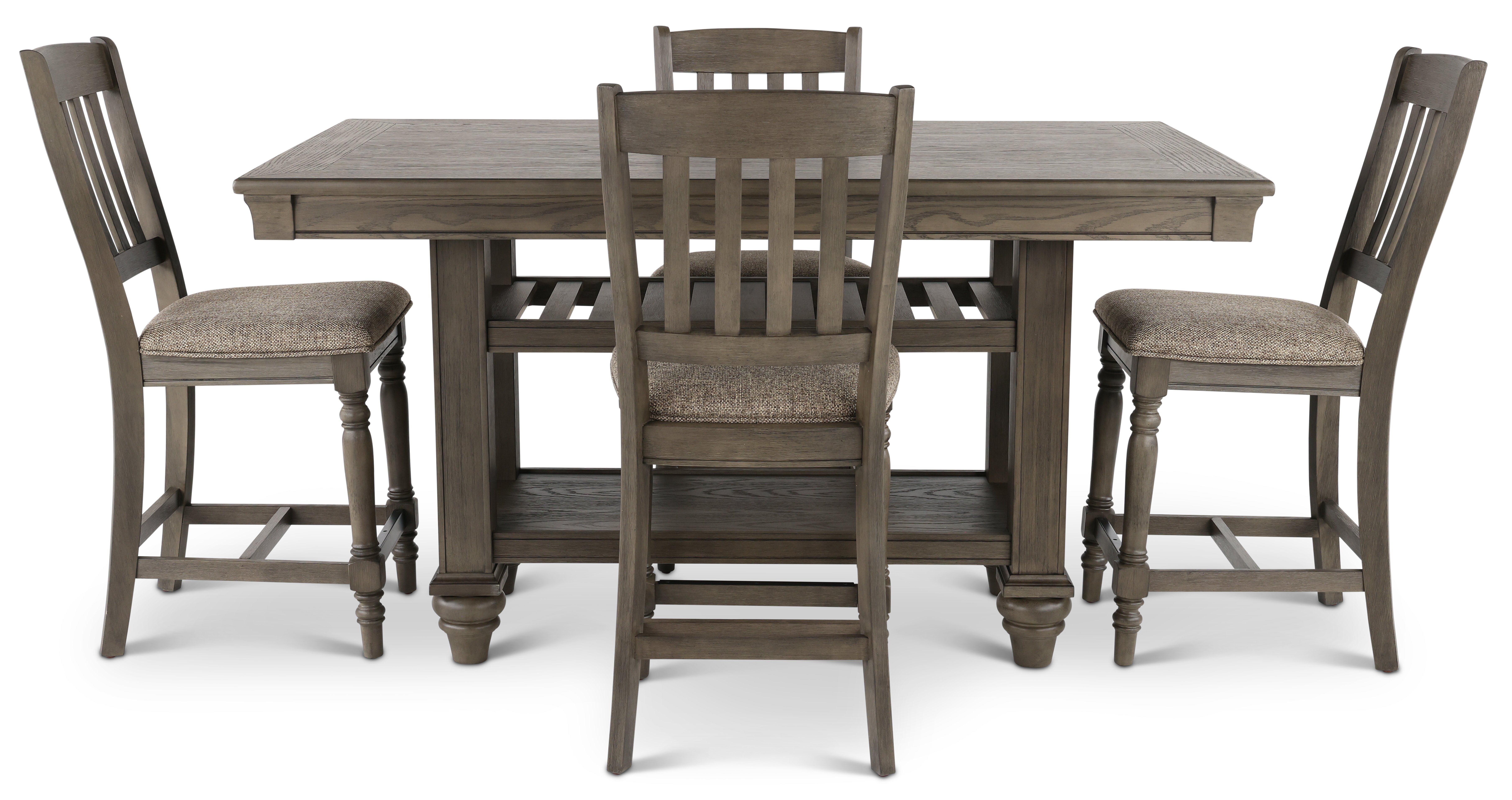 Light Brown 5 Piece Counter Height Dining Room Set - Balboa-1