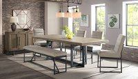 Modern Beige and Metal Dining Room Table - Eden-2