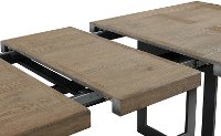 Modern Beige and Metal Dining Room Table - Eden-5