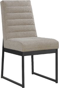Beige Upholstered Dining Room Chair - Eden