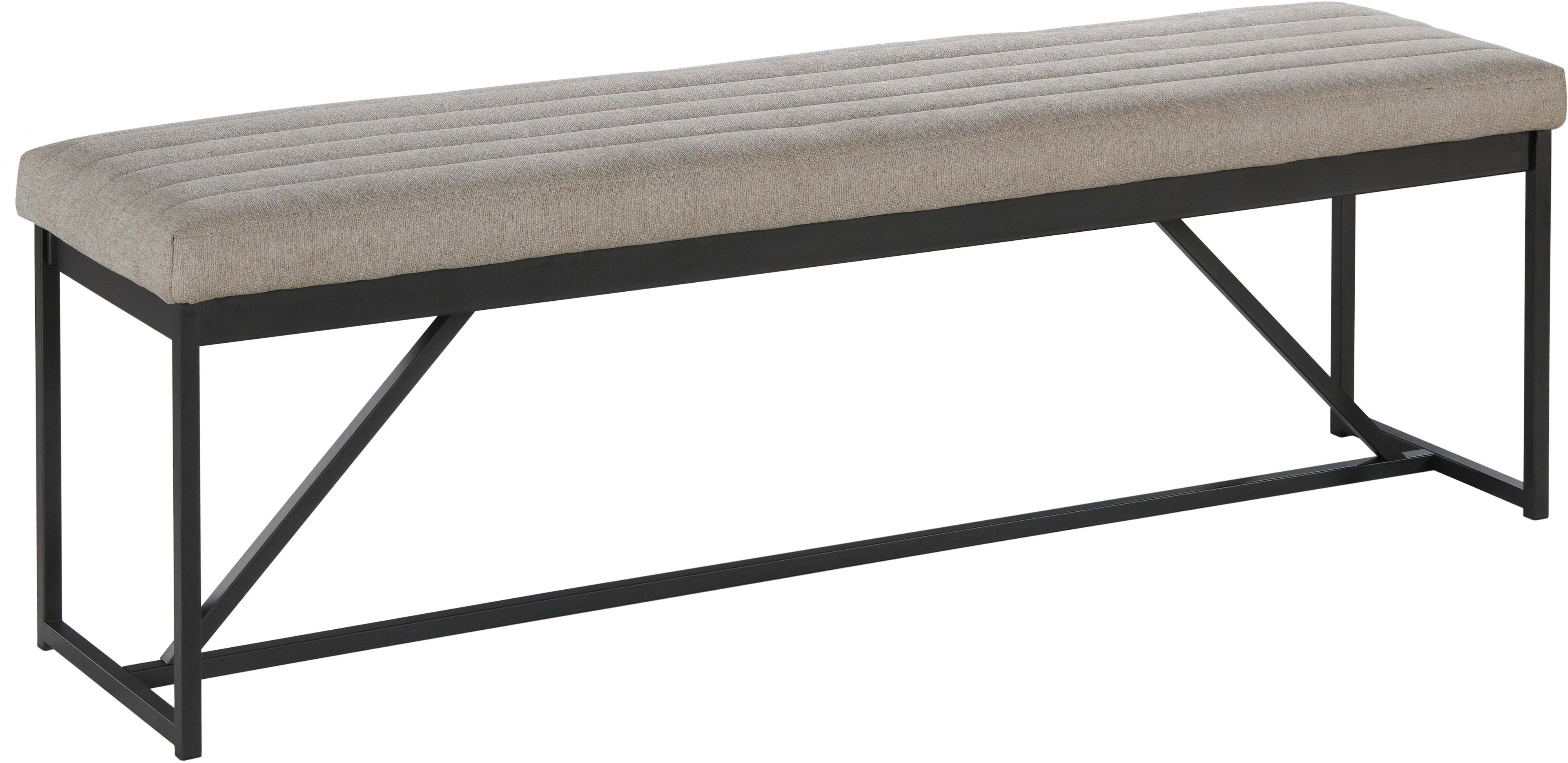 Eden Modern Metal Upholstered Dining Bench-3
