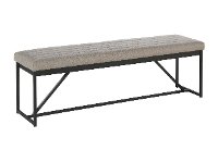 Modern Metal Upholstered Dining Bench - Eden-3
