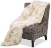 Arctic White and Tan Throw Blanket