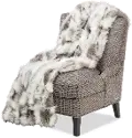 Gray and White Throw Blanket
