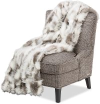 Gray and White Throw Blanket