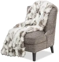 Gray and White Throw Blanket