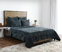 Green Velvet King 3 Piece Bedding Collection - Bari