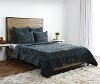 Green Velvet Queen 3 Piece Bedding Collection - Bari