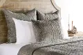 Bari Silver Toned Brown Velvet King 3 Piece Bedding Collection