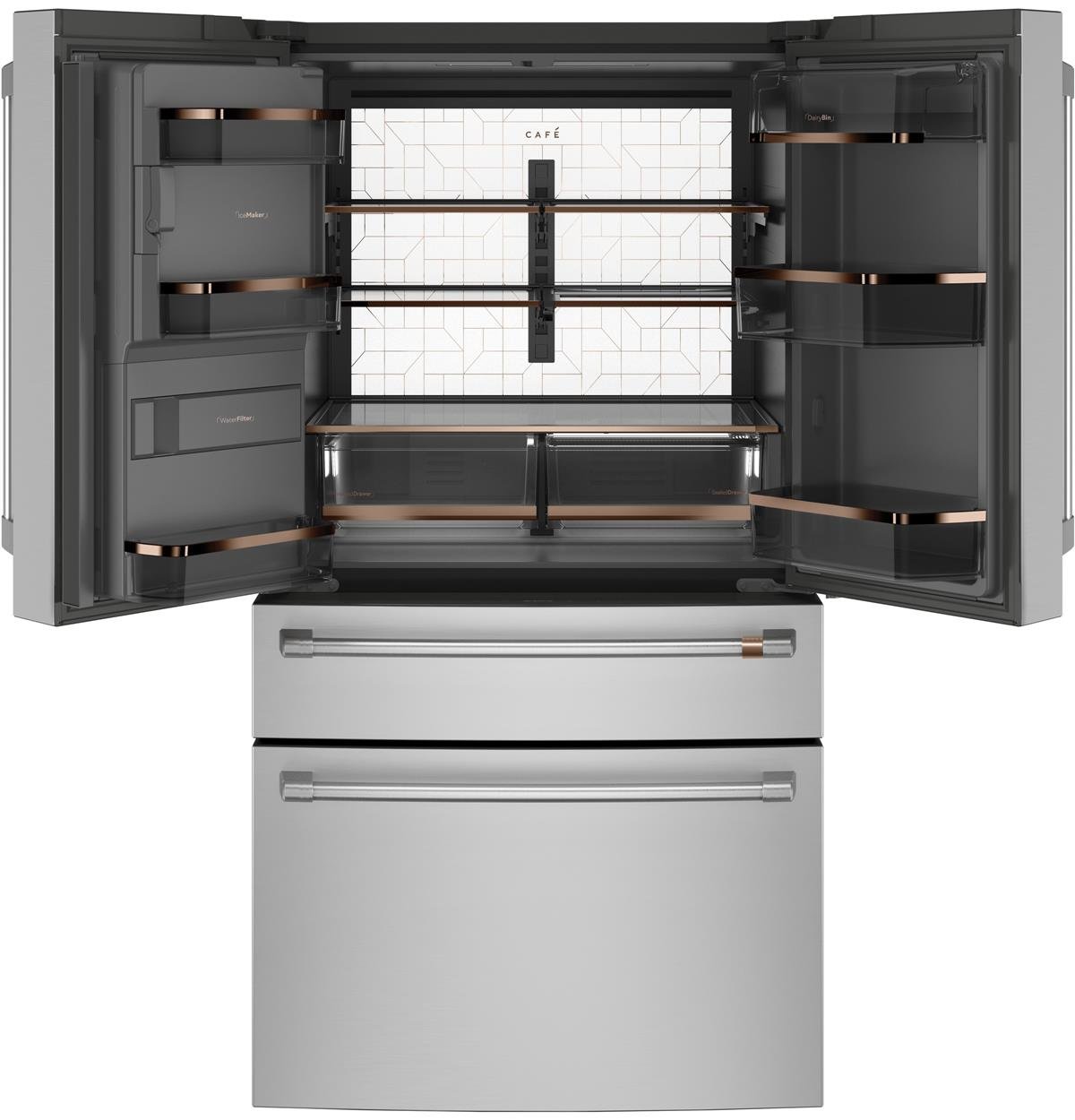 CVE28DP2NS1 Cafe 27.8 cu ft French Door Smart Refrigerator - 36 W Stainless Steel-2