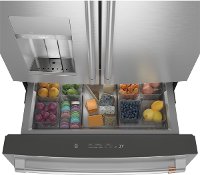 CVE28DP2NS1 Cafe 36 Inch French Door Smart Refrigerator - 27.8 cu. ft., Stainless Steel-5