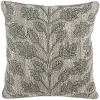 Clearance Natural and Green Embroidered Albur Bay Throw Pillow