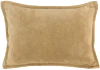 Suede Tan Rabun Throw Pillow