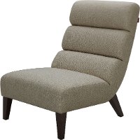 Modern Flax Tan Upholstered Accent Chair - Effie