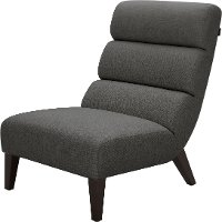 Modern Smoke Gray Upholstered Accent Chair - Effie