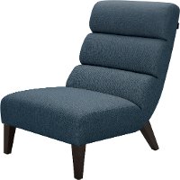Modern Seaside Blue Upholstered Accent Chair - Effie