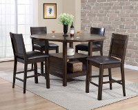 Dark Brown Round Counter Height Dining Room Table - Madison-2