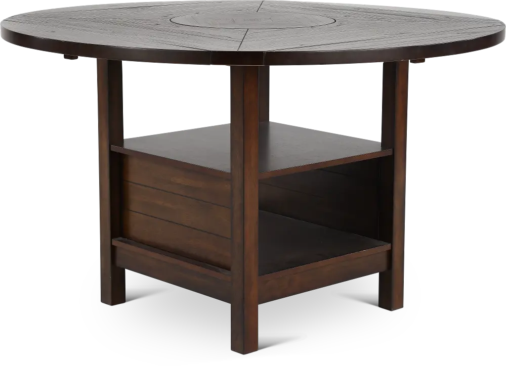 Madison Dark Brown Counter Height Round Dining Table-1