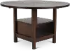 Madison Dark Brown Round Counter Height Dining Room Table
