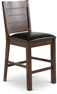Espresso Upholstered 24 Inch Counter Height Stool - Madison