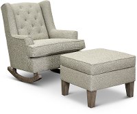 Silver 2 Piece Rocker Runner with Ottoman - Paisley