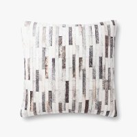 P0874 22 Inch Gray and Brown Pattern Throw Pillow