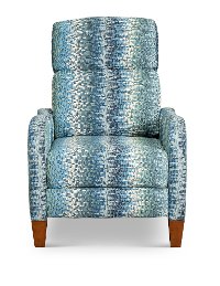Blue Casual Pushback High-Leg Recliner - Norwood-4