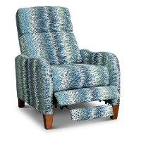 Blue Casual Pushback High-Leg Recliner - Norwood-5