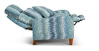 Blue Casual Pushback High-Leg Recliner - Norwood-6
